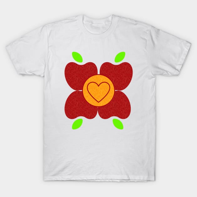 Loving Apples and Oranges Flower T-Shirt by TeachUrb